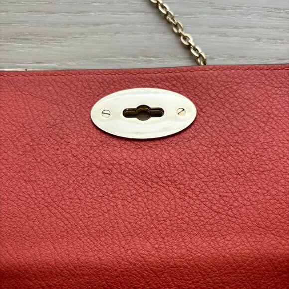 BNWT Mulberry Bayswater Clutch Wallet on Chain in Burnt Peach - Picture 6 of 8